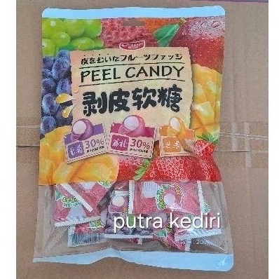 

CHEN LIANG JI PEEL CANDY PERMEN JELLY KUPAS ANEKA RASA BUAH GRAPE MANGGA LCHYEE STRAWBERRY 200gr(ASSORTED FLAVOUR JELLY CANDY)