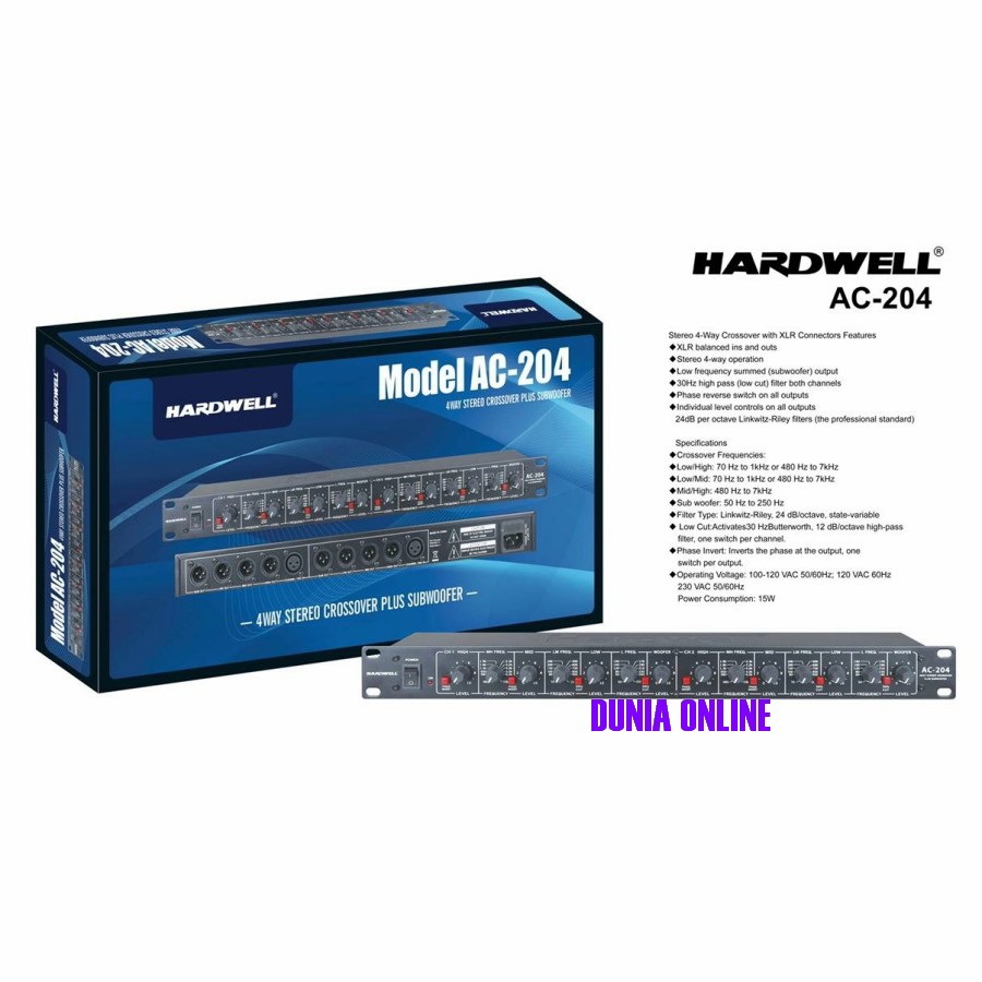 CROSSOVER 4 WAY STEREO HARDWELL AC 204 / AC204 / AC-204 ORIGINAL