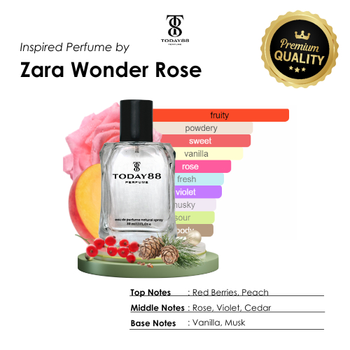 Zaraa Wonder Rose Premium - Parfum Wanita Today88 Inspired