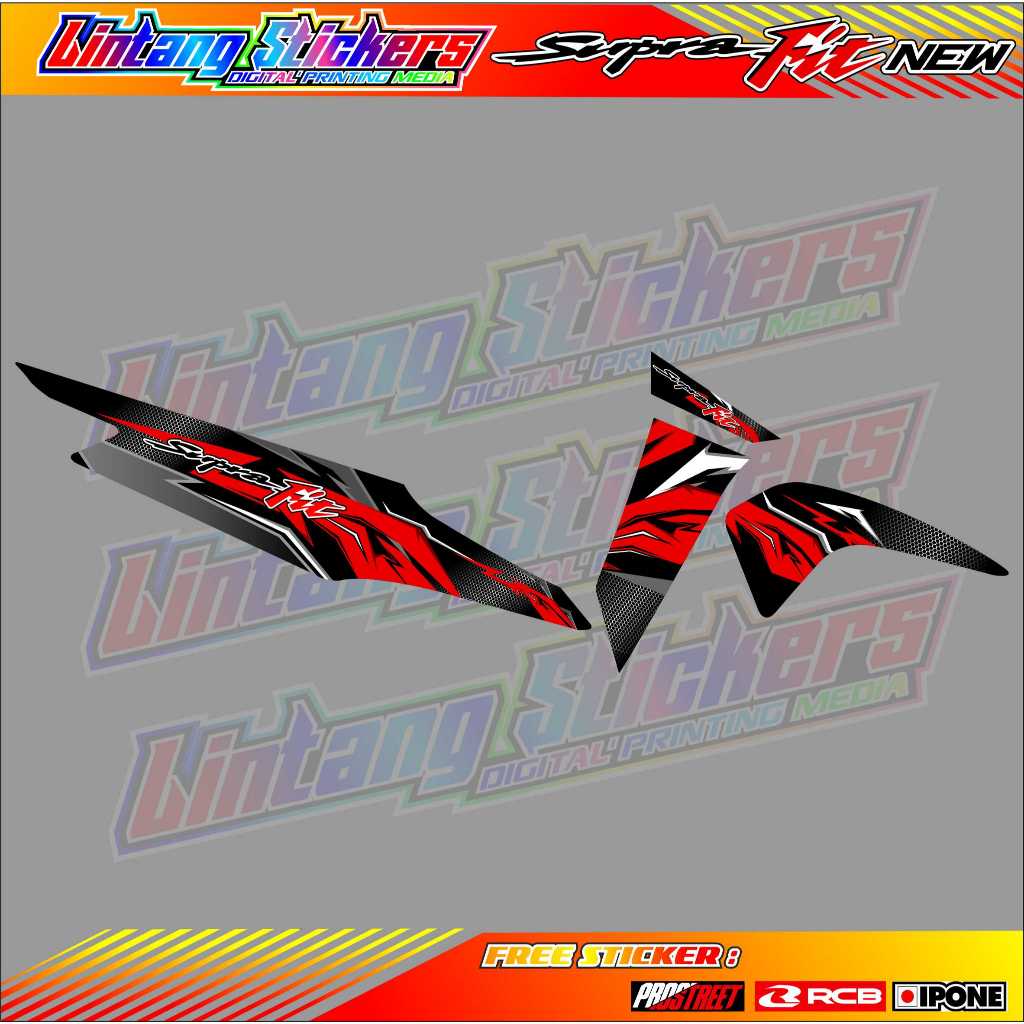 STRIPING VARIASI HONDA SUPRA FIT NEW / STIKER LIST VARIASI MOTOR SUPRA FIT NEW