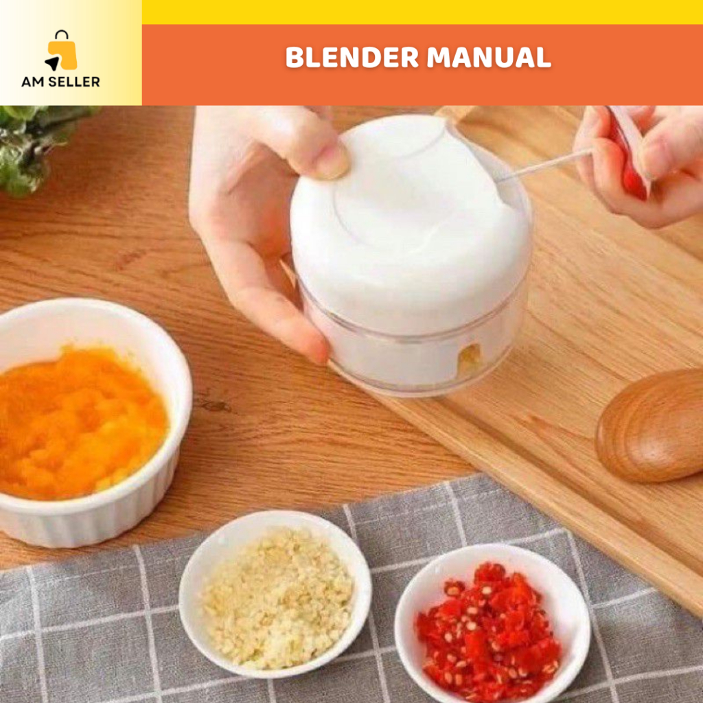 Chopper Manual Blender Manual Tarikan Blender Tarik Penggiling Daging Penghalus Bumbu Dapur Praktis