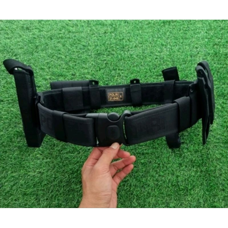 kopel Set Tactical Polri Hitam/Kopel Pdl Polri