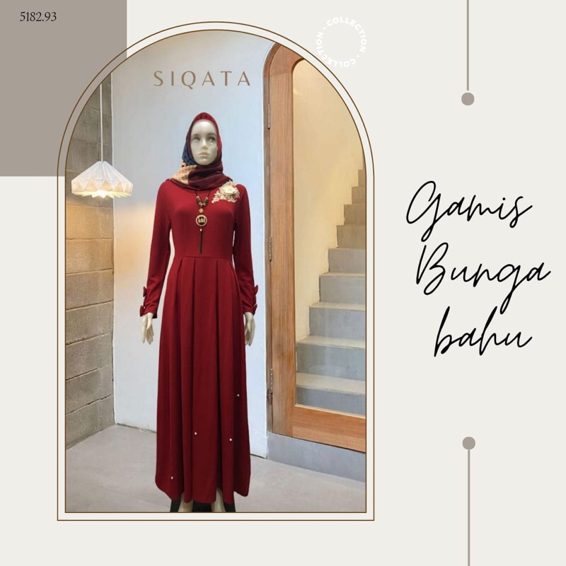 GAMIS BUNGA BAHU||GAMIS MURAH