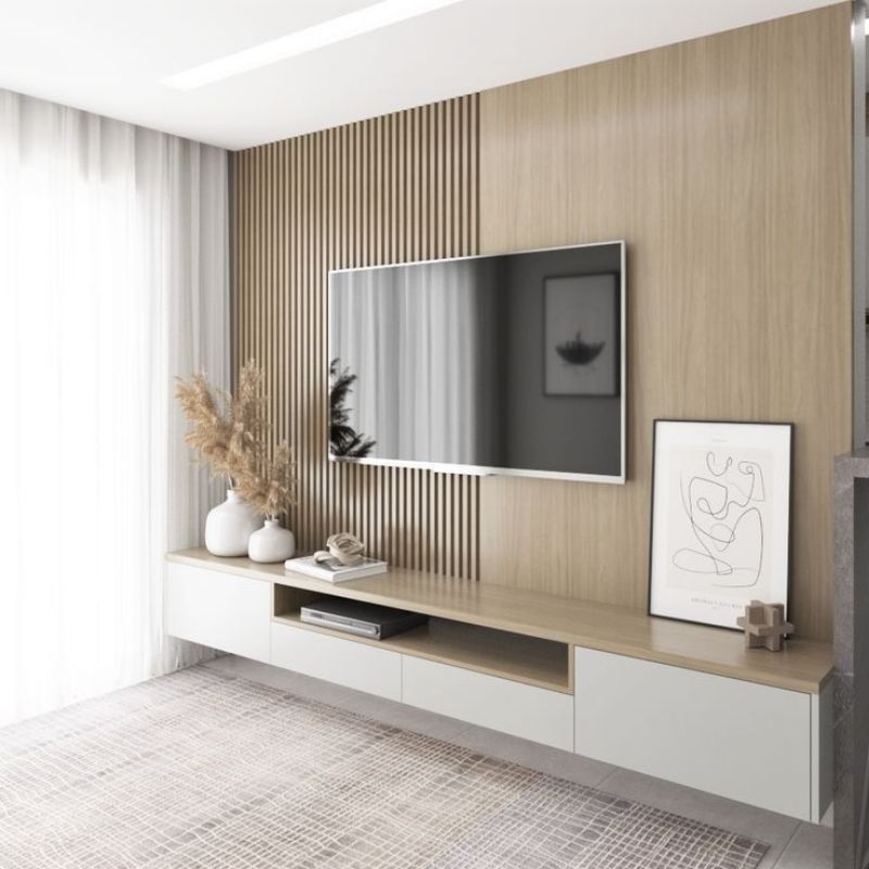 rak tv dinding minimalis.  meja tv melayang meja tv modern