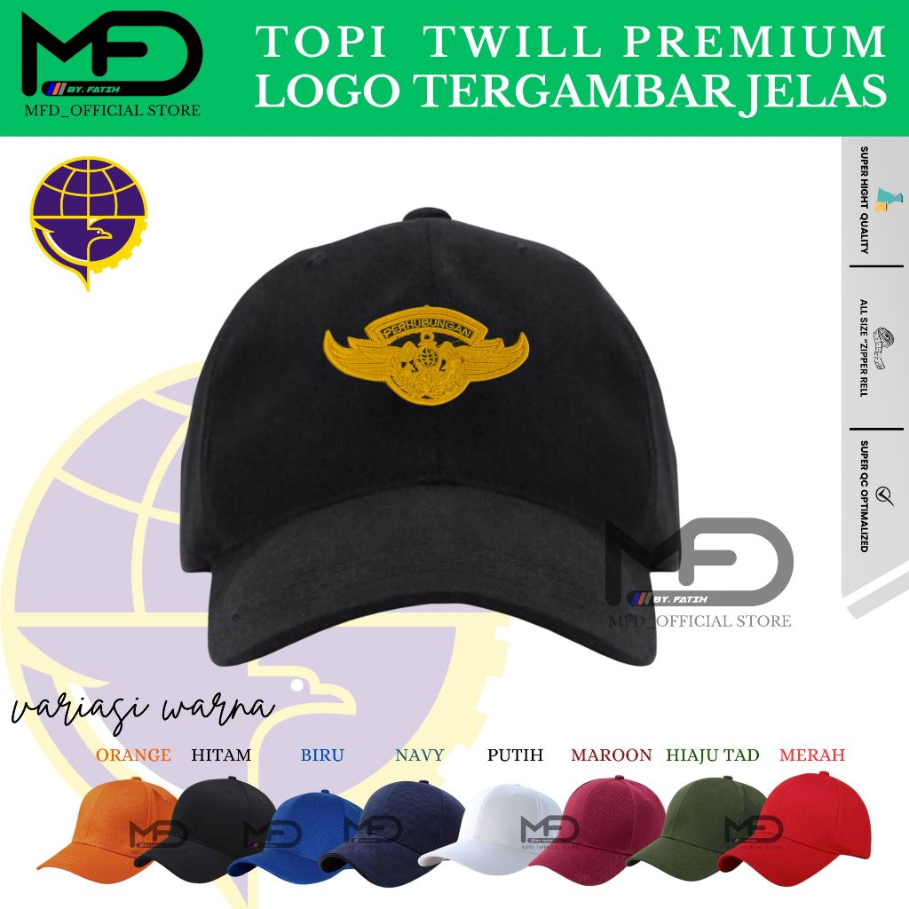 MFD Topi DISHUB PERHUBUNGAN Pria Wanita Bisbol