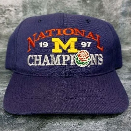 Vintage Michigan Wolverines National Champions Rosebowl 1997 SnapBack hat.