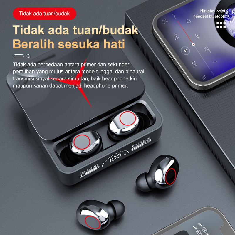 Headset Bluetooth M90 TWS Wireless Earphones