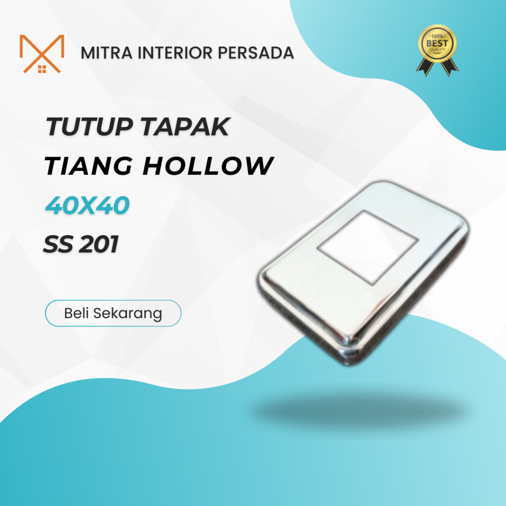 Tutup/Cover/Penutup Tapak Tiang Hollow 40X40 Stainless