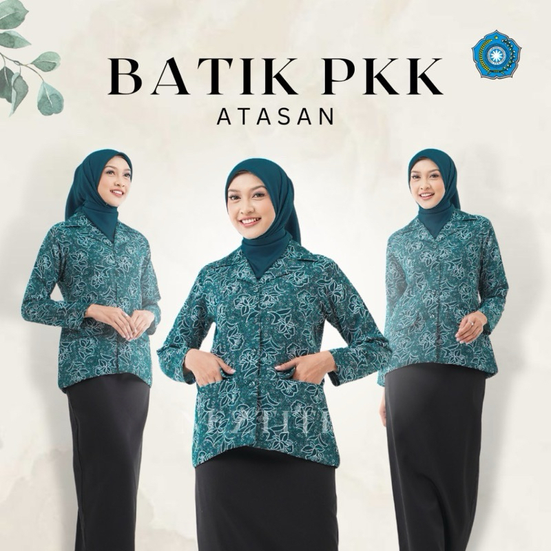 Sragam Batik PKK terbaru / Baju PKK terbaru / Batik PKK terbaru / seragam pkk hijau tosca