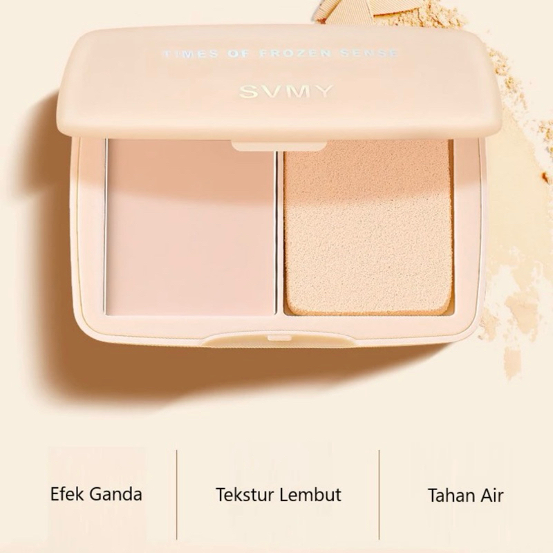 LAMEILA SVMY COMPACT POWDER WATERPROOF 5155 TIMES OF FROZEN SENSE - 02 NATURAL / BEDAK PADAT