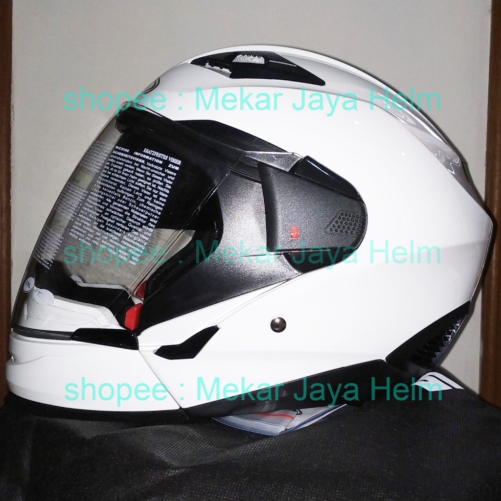 HELM ZEUS 611C ZS-611C modular PUTIH white 2in1 HALF FACE/FULL FACE
