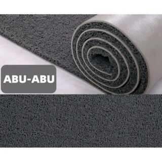 Keset Bihun Tebal 2cm Size 250 cm x 120 cm / Karpet Mie - PVC Warna Abu Abu