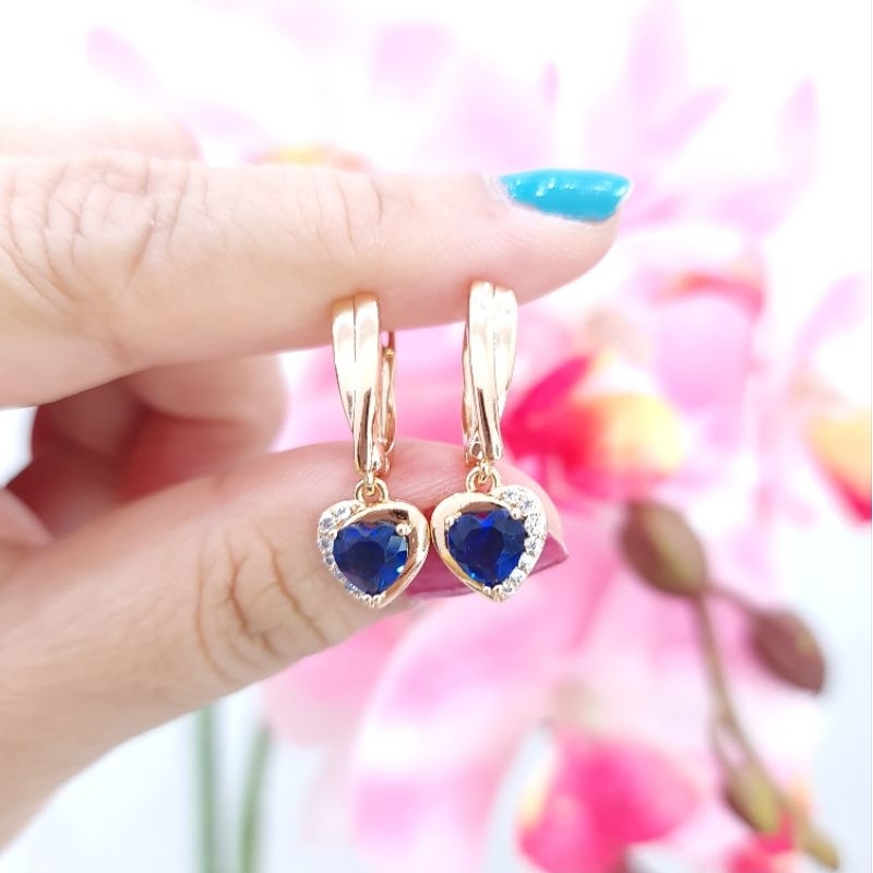 Anting Batu Biru Gold