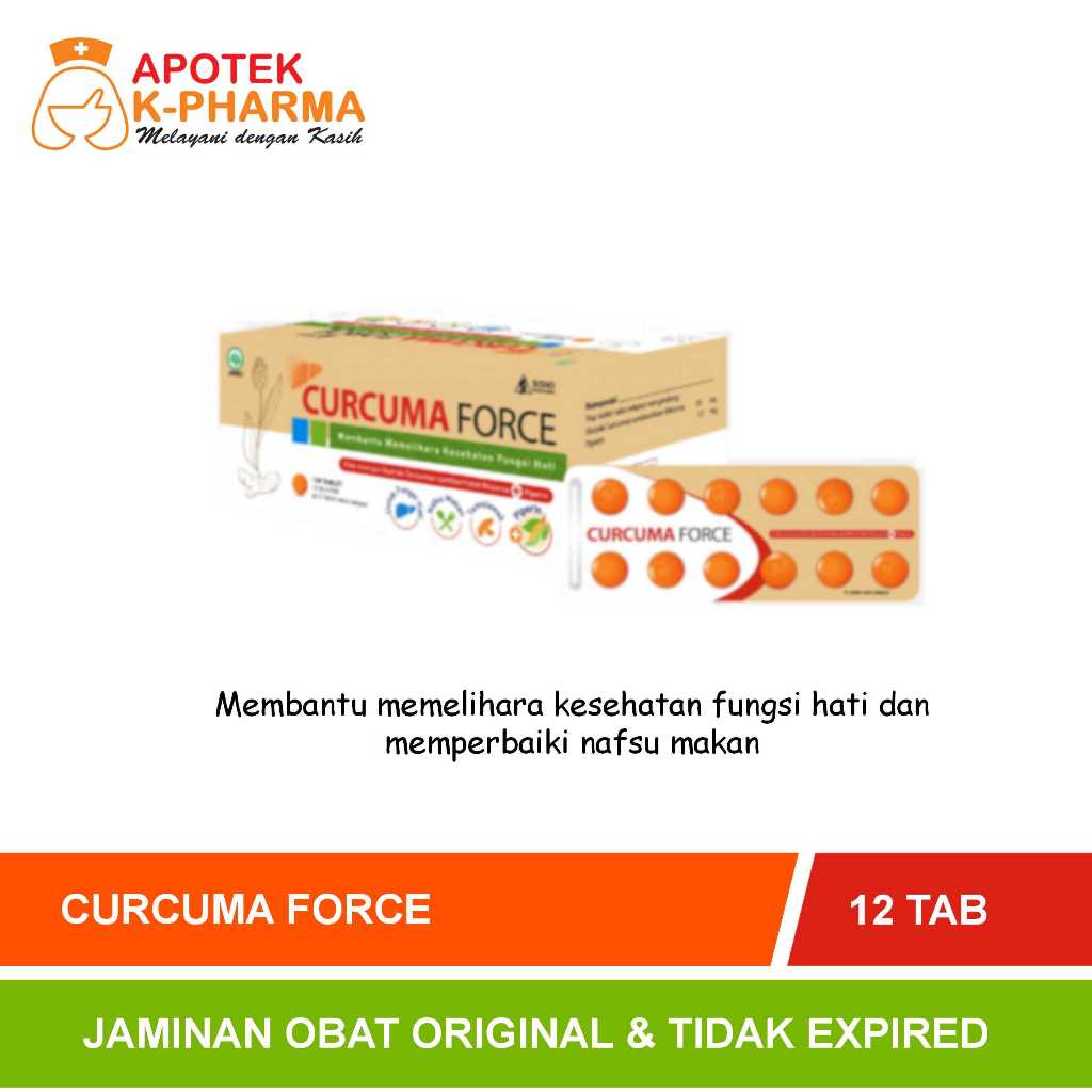 Curcuma Force Strip Isi 12 Tablet Obat Original