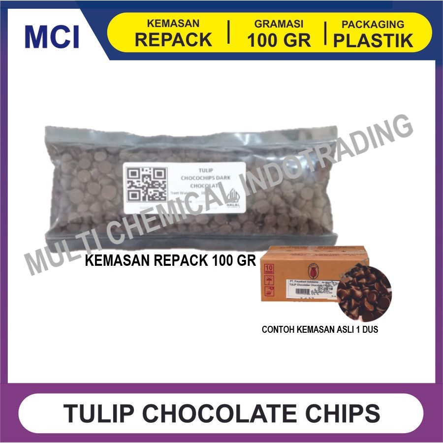 

TULIP CHOCOCHIPS DARK / COKLAT CHIP / CHOCO CHIPS - 100 GR