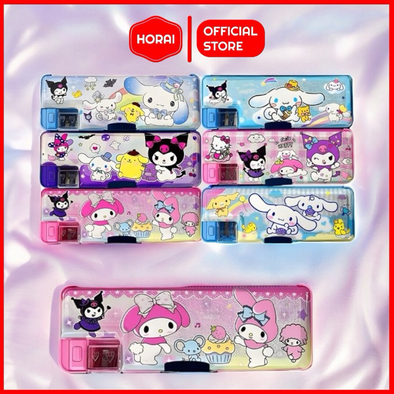 

Tempat Pensil Magnet Karakter 2 Sisi / Kotak Pensil Magnet Karakter Dengan Rautan Mini / Pensil Case Sanrio Kuromi Lucu (1 PCS)