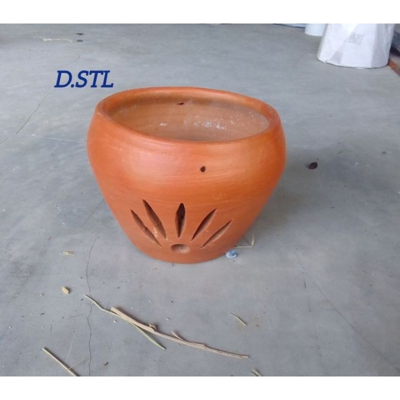 Pot Anggrek Teracotta D15cm gerabah tanah liat
