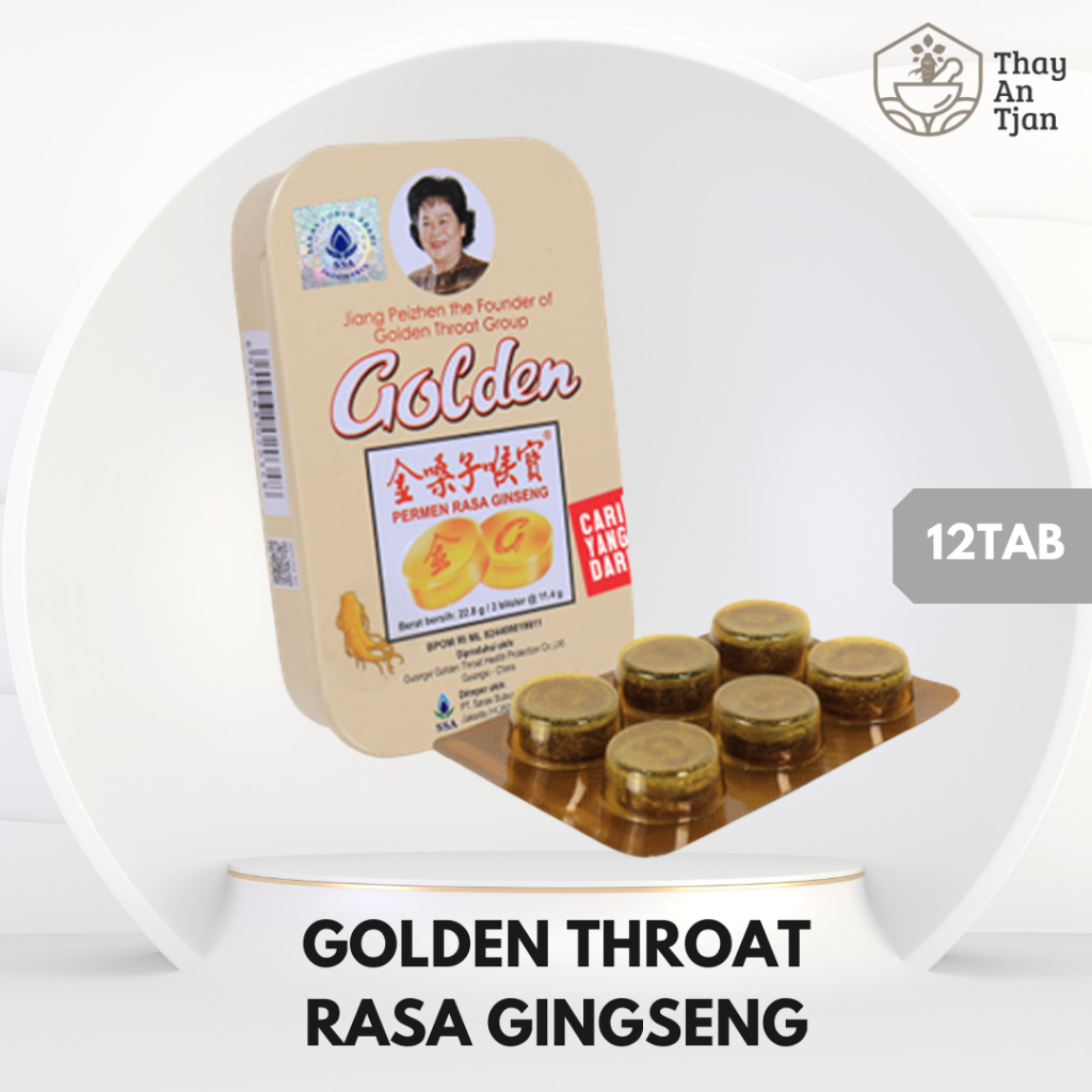 

PERMEN GOLDEN RASA GINGSENG | PELEGA TENGGOROKAN | 12 TABLET