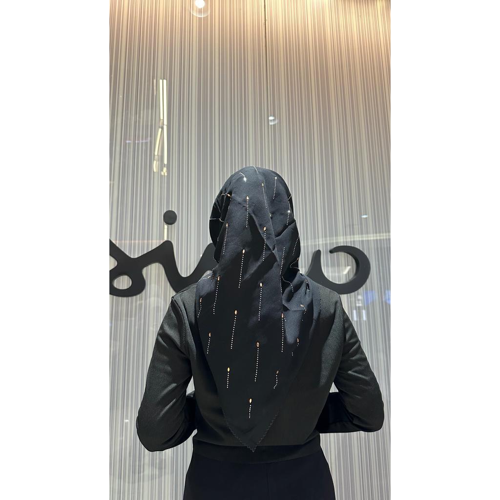 hijab segi empat payet press swarovski premium tabur gold laser cut terbaru