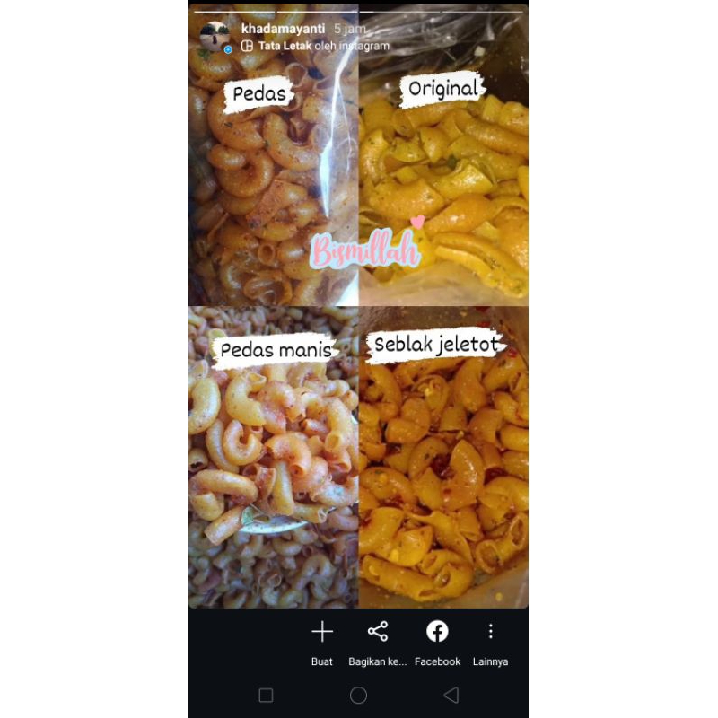 

makaroni kriuk alamahoy rasa ori, pedas, extra pedas, pedas manis, jagung bakar, seblak jeletot 80 gram