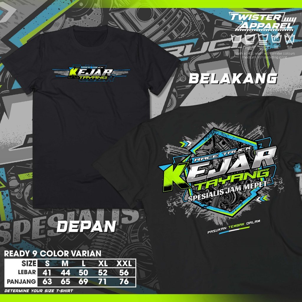 V457 Kaos Race Truck Kejar Tayang Spesialis Jam Mepet Pasukan Tembak Dalam Baju Distro Driver Muda C