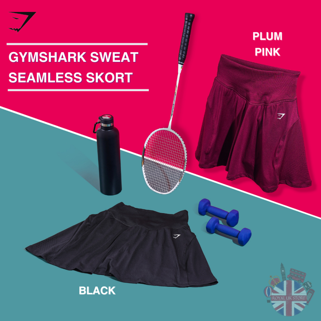 Gymshark Sweat Seamless Skort/ Tennis Skirt/ Rok Olahraga [100% Original Gymshark UK]