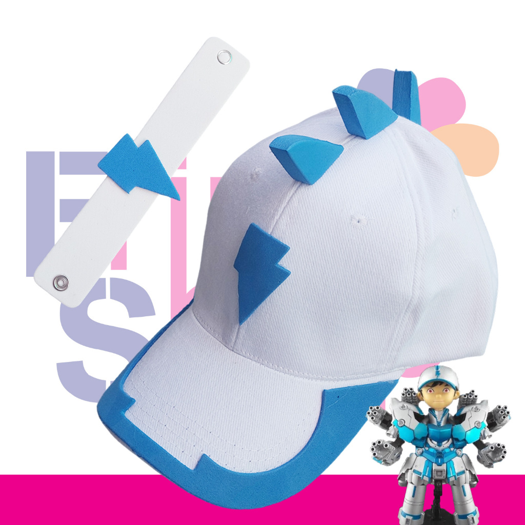 Topi Anak Boboiboy Mecha Versi Mod + Gelang