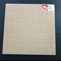 Keramik Lantai 30x30 Cream Kasar Kotak Kotak Alpha Cream