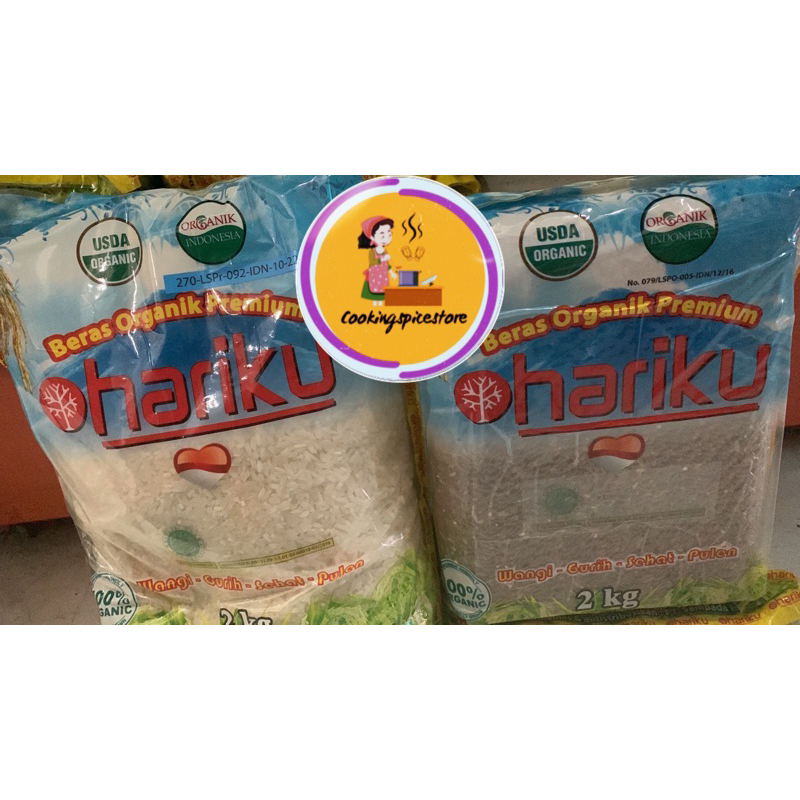 

2kg Beras Organic Fragrant Rice ( Beras Putih Pandan Wangi Organik HARIKU )