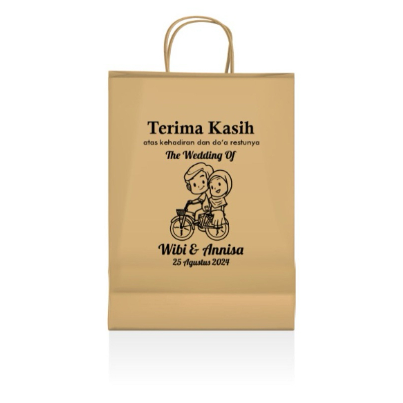 

Paperbag Custom Sablon Ukuran 15x7x20 |Tas Kado |Tas Souvenir|Terlaris#