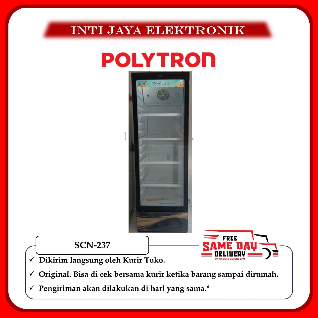SHOWCASE POLYTRON 230 LITER 4 RAK SCN237 POLYTRON SCN-237 SCN 237