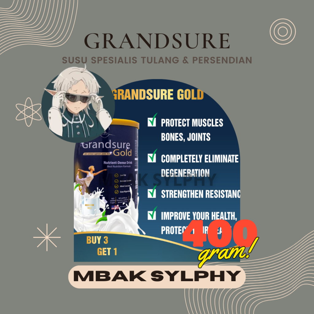 

BISA COD GRANDSURE GOLD COLOSTRUM MILK 400GR ASLI 100% ORIGINAL IMPORT - GRAND SURE SUSU UNTUK PENDERITA OSTEOPOROSIS