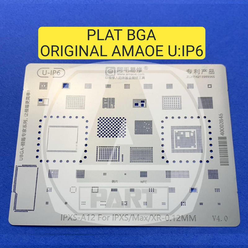 PLAT Cetakan BGA U-IP6 Set Iph0ne XS / XS MAX / XR Amaoe / Plat BGA ic Amaoe For IPH0NE XS / XS MAX 
