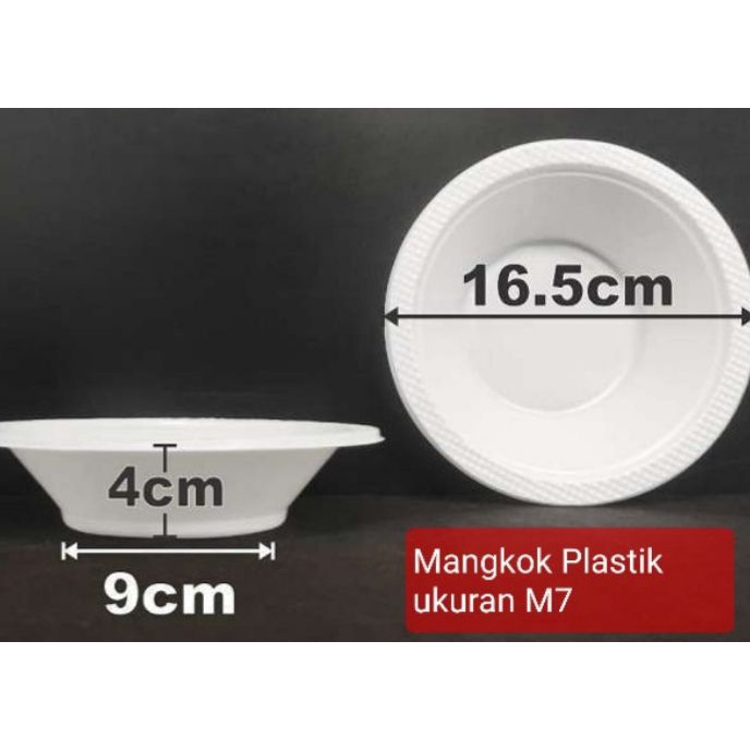 KP8 MANGKOK plastik 5pcs M7  MANGKOK plastik M7 murah sekali pakai