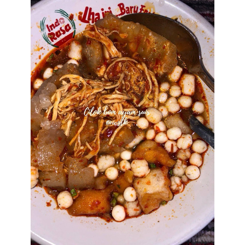 

Baso aci jumbo isi ayam suir pedas