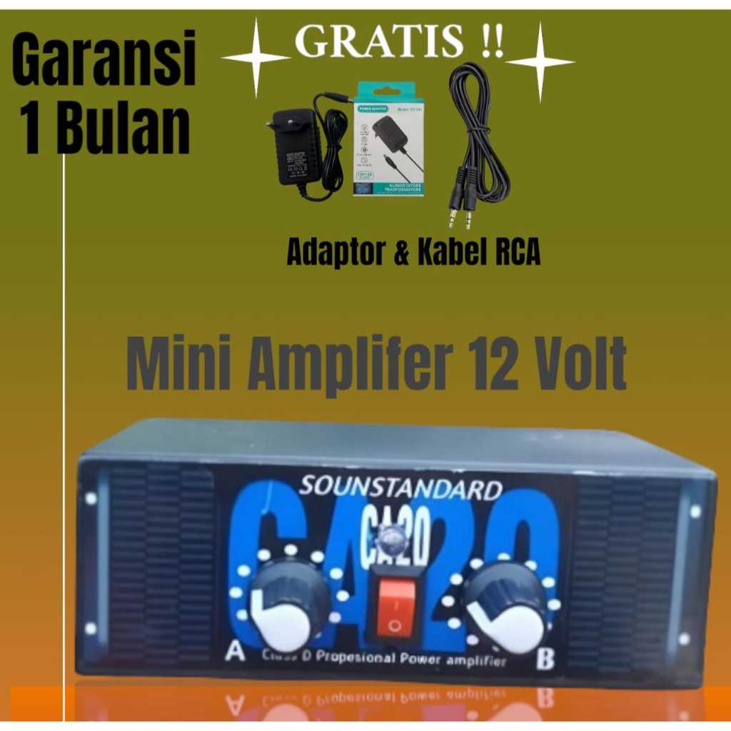 power mini sound system 12 volt - sound miniatur amplifier 2 chanel model ca2
