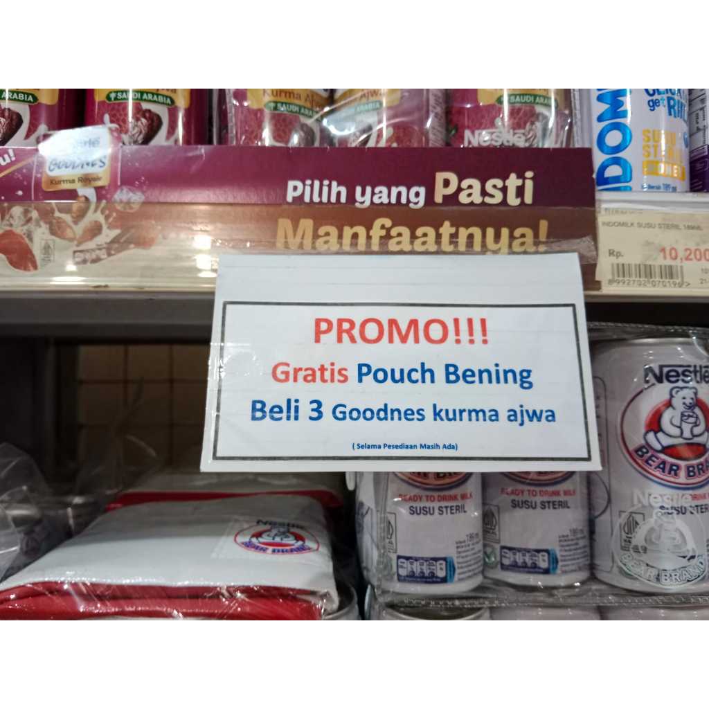 

PROMO BELI 3 GOODNES KURMA AJWA GRATIS POUCH BENING