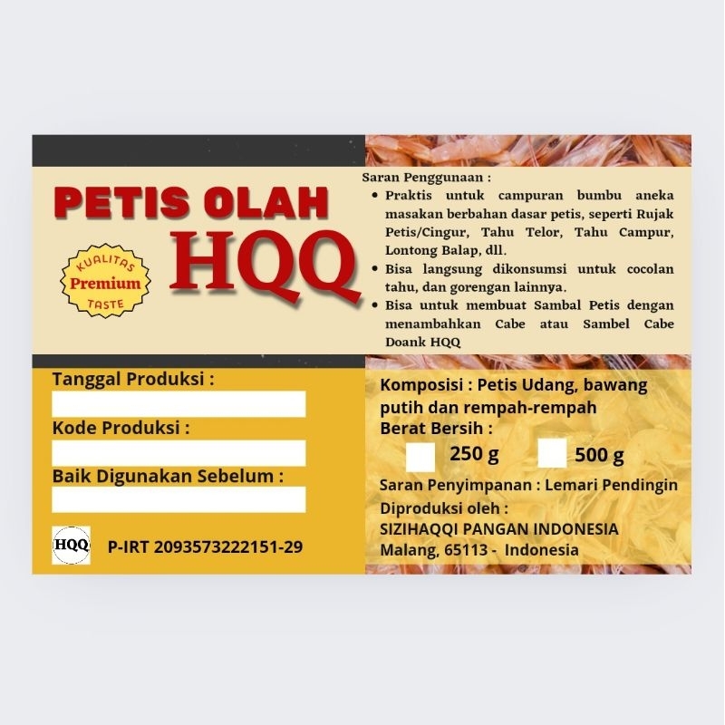 

Petis Olah HQQ 250 ml