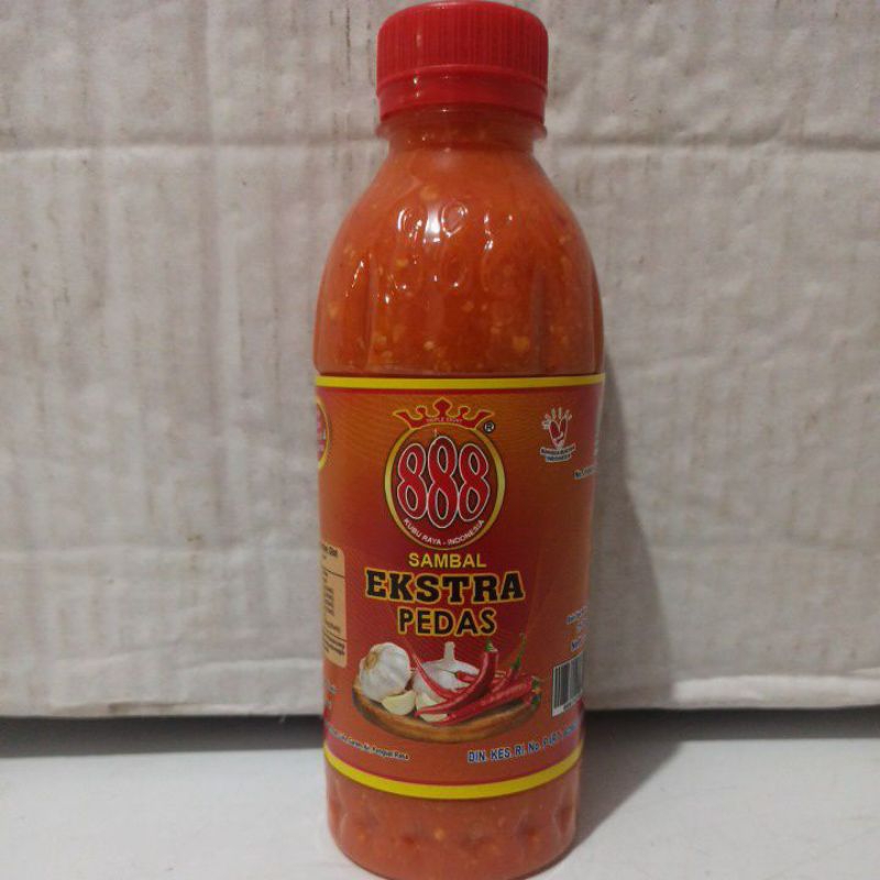 

888 sambal extra pedas cabe asli tanpa pegawet 350ml