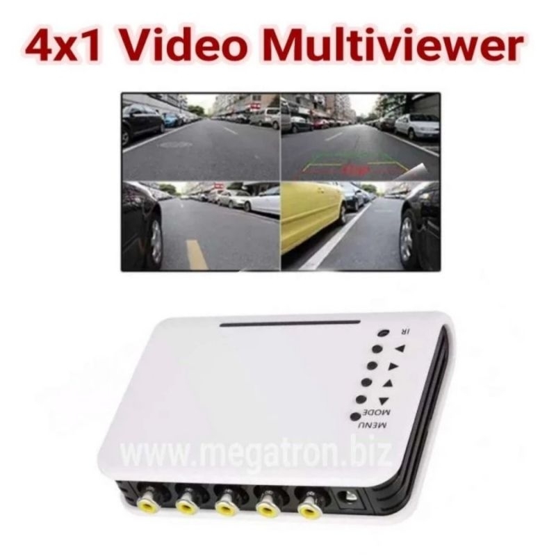 BNC / RCA Composite Quad Multiviewer 4x1 Switcher (pembagi layar)