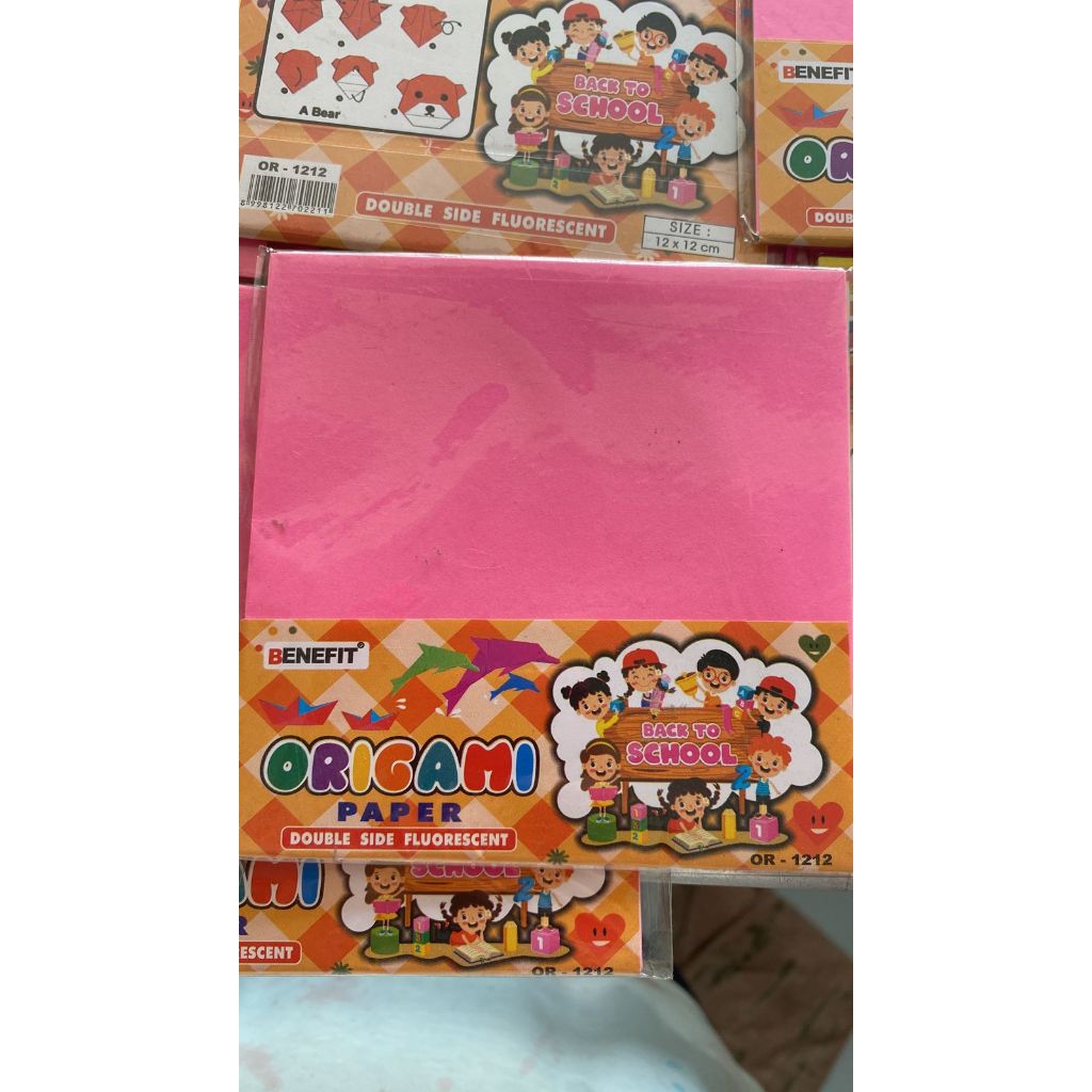 

Kertas Origami ukuran kecil Benefit 12x12cm