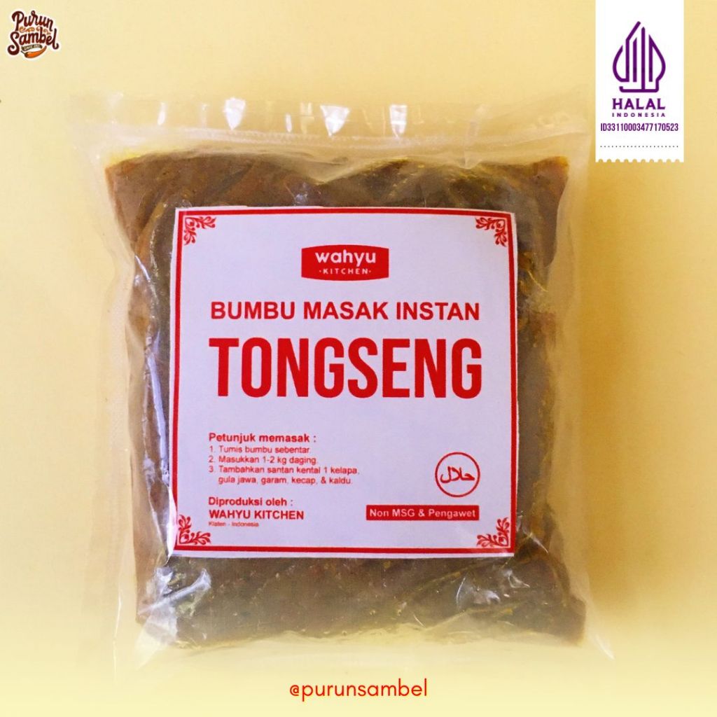 

Purun Sambel Bumbu Tongseng Sapi 65 gr Halal Homemade Tanpa MSG Tanpa Pengawet Bumbu Dapur Instan