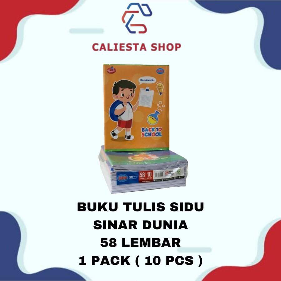 

Sinar Dunia Buku Tulis Sidu 58 Lembar - 1 Pack ( 10 Pcs )