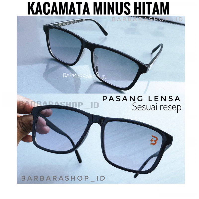 kacamata hitam minus,cylinder lensa hitam gradasi sesuai resep