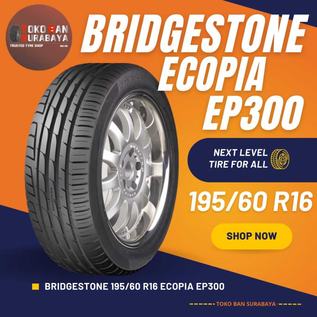 Bridgestone 195/60 R16 195/60R16 19560R16 19560 R16 195/60/16 R16 R 16 ECOPIA EP300 EP 300