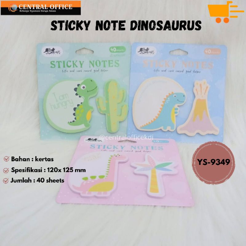 

Sticky Note Dinosaurus YS-9349/ Sticky Momo Kucing YSD-7700/ Sticky Note Hati YSD-7786/ Sticky Note Bear YSD-7806