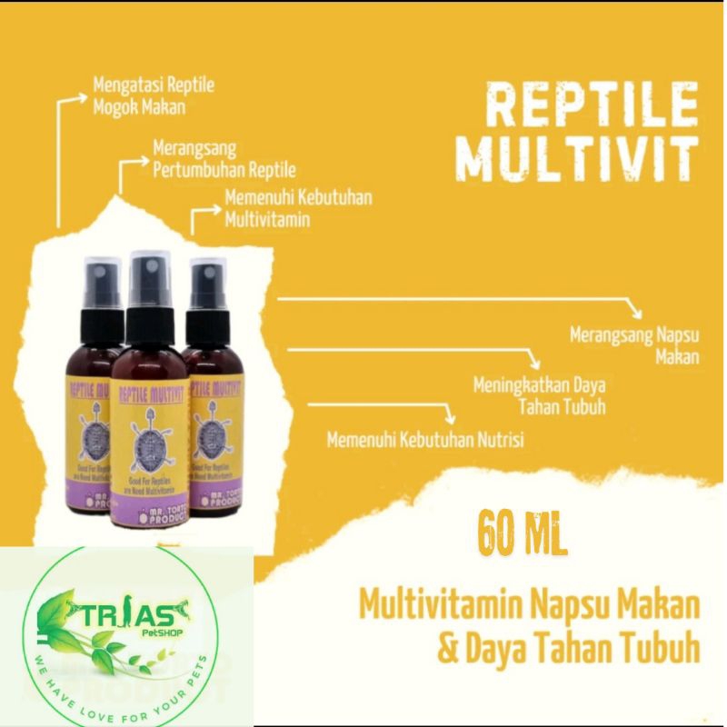 Multivitamin reptil/vitamin reptil/vitamin kura kura/vitamin iguana/vitamin gecko/vitamin torto/vita