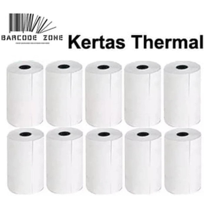 

KERTAS STRUK THERMAL POLOS 58x38mm - EDC / Kertas Printer Bluetooth Isi 1 Dus