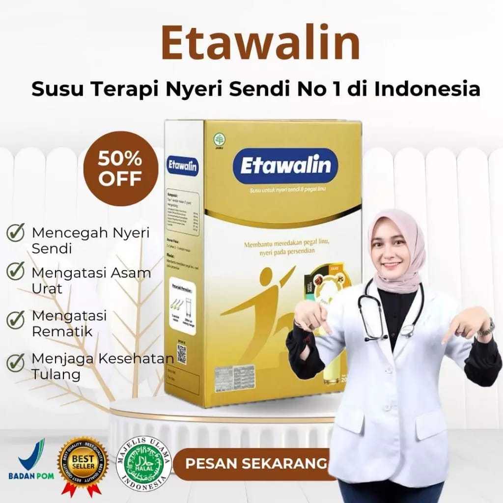 

PROMO !!! Etawalin Susu Kambing Etawa Atasi Nyeri Sendi Asam Urat Pegal Linu Rematik Kebas Kesemutan Jaga Kesehatan Tulang