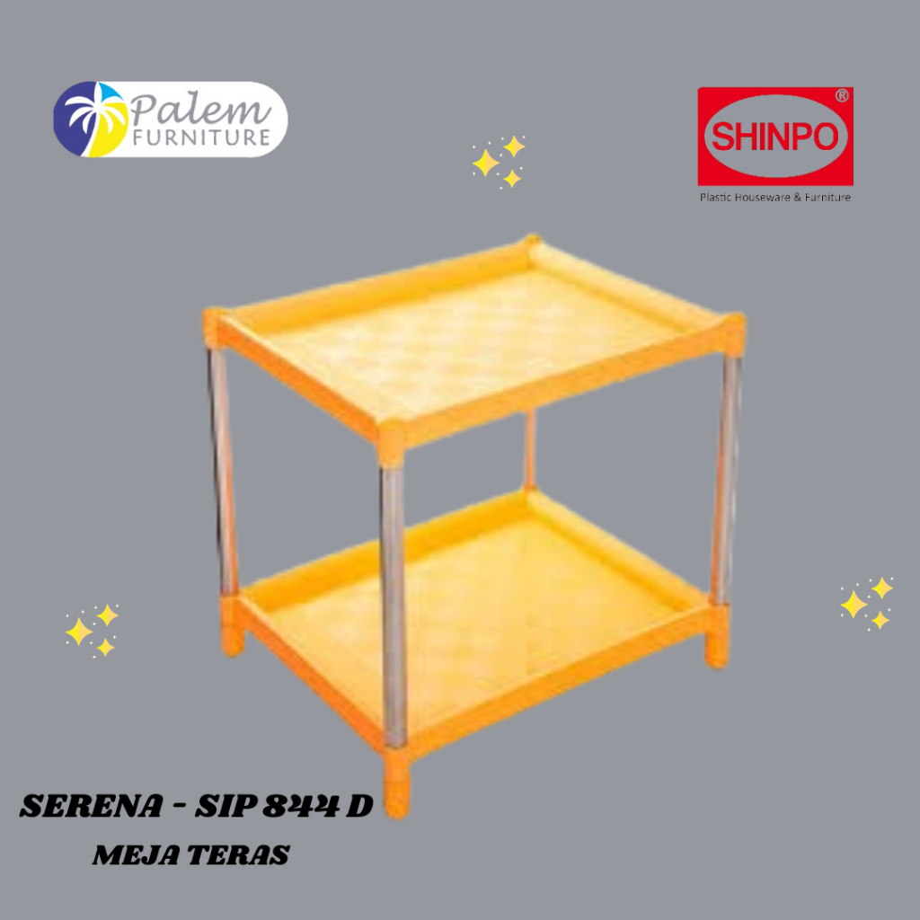 MEJA PLASTIK KAKI STAINLIS SHINPO || 844 D